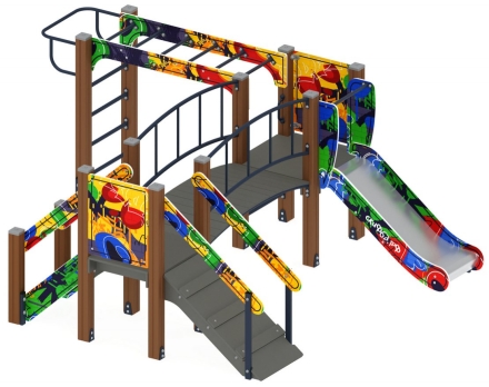Детская игровая площадка Карапуз Граффити ДИК 1.001.05-03 Н=750, фото 2