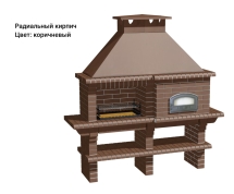 Печь Аристократ 760 Радиальный кирпич красный с коричневым