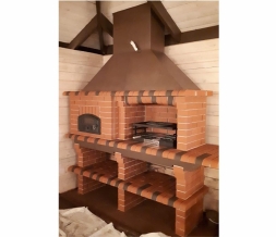 Печь Аристократ 760 Радиальный кирпич красный с коричневым, фото 1