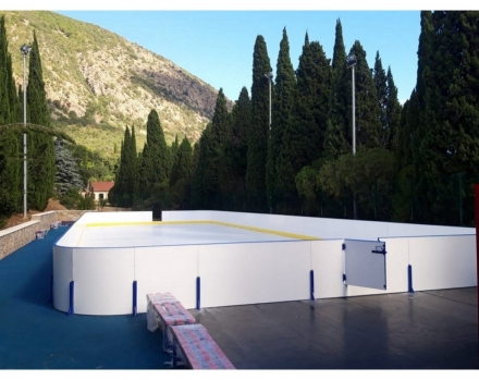 Хоккейная коробка из стеклопластика толщиной 7 мм, с обычными бортами, без ограждения из сетки, размер 30x60 м, фото 2