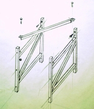 Ферма для игрового щита настенная  вынос 1,2 м 