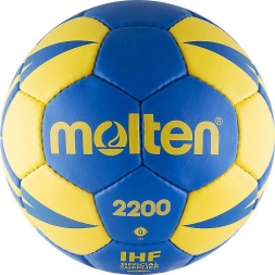 Мяч гандбольный тренировочный &quot;MOLTEN 2200&quot;, р.0, для тренировок детей, голубо-желтый
