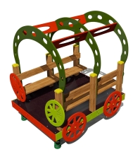 Беседка на пружинах Телега 06023 для детской площадки Беседка на пружинах Телега 06023 для детской площадки