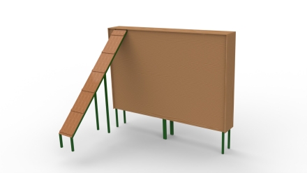 Стена с наклонной доской, фото 1