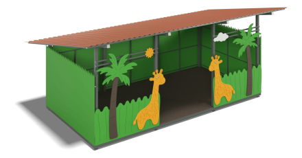 Теневой навес Жирафы ЛГТН-4,2х6-Ф-Ж для детской площадки, фото 2