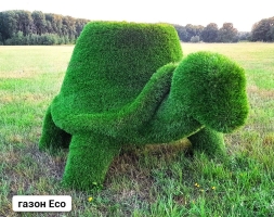 Топиари Черепаха с кашпо, Мудрая газон Eco, фото 1
