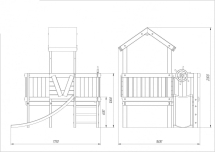 Детский игровой чердак "Скуби" Детский игровой чердак "Скуби"