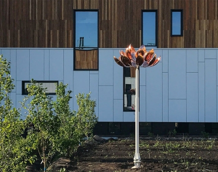 Медная скульптура Лотос Стандартный размер, фото 2