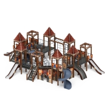 Детская игровая площадка Замок Средневековый ДИК 2.18.12-02 H=900 H=1200 H=2000 винтовой скат
