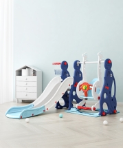 Горка + качели "Морской лев" PS-044-B синий Горка + качели "Морской лев" PS-044-B синий