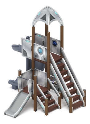 Космопорт (Серый) - ДИК 2.14.04-11.И1 - Игровой комплекс H=750 H=2000, фото 4
