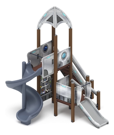 Космопорт (Серый) - ДИК 2.14.04-11.И1 - Игровой комплекс H=750 H=2000, фото 3