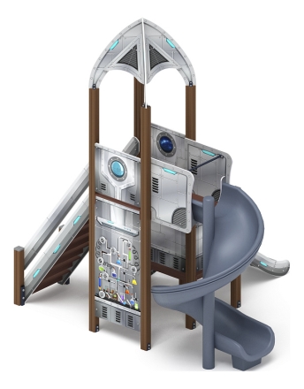 Космопорт (Серый) - ДИК 2.14.04-11.И1 - Игровой комплекс H=750 H=2000, фото 2