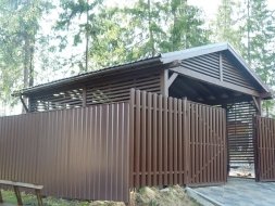 Навес для двух авто ИСТРИНСКИЙ Премиум комплектация, фото 4