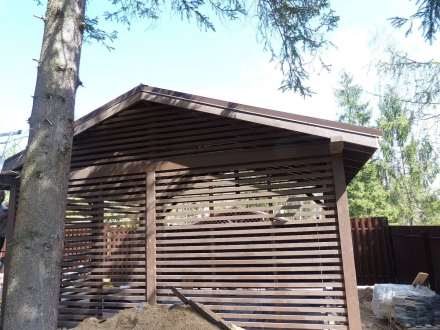 Навес для двух авто ИСТРИНСКИЙ Премиум комплектация, фото 5