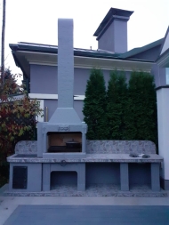 Печь № 22 — Печь барбекю с печью под казан, мойкой и рабочим столом, фото 4