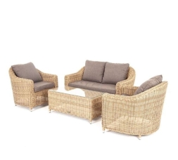 Зона 12 Кон Панна лаунж-зона из искусственного ротанга, цвет соломенный, фото 1