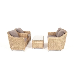 Зона 12 Кон Панна лаунж-зона из искусственного ротанга, цвет соломенный, фото 4