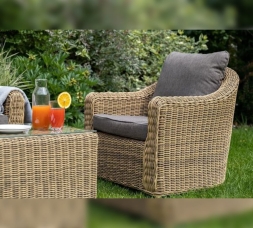 Зона 12 Кон Панна лаунж-зона из искусственного ротанга, цвет соломенный, фото 8
