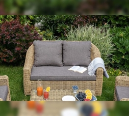 Зона 12 Кон Панна лаунж-зона из искусственного ротанга, цвет соломенный, фото 10