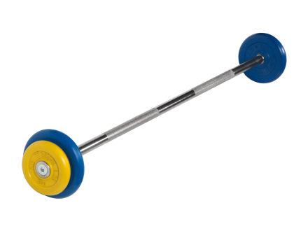 Штанга неразборная &quot;Barbell&quot; с цветными дисками d 25 мм, 12,5 кг, фото 1