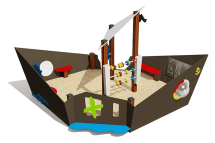 Песочница Кораблик ВСТ 2152 для детской площадки