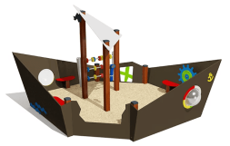 Песочница Кораблик ВСТ 2152 для детской площадки, фото 2 Песочница Кораблик ВСТ 2152 для детской площадки, фото 2