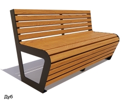 Скамейка уличная Клин, Сосна 1,8 м, фото 1 Скамейка уличная Клин, Сосна 1,8 м, фото 1