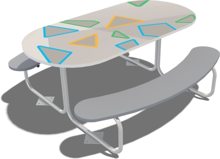 Столик со скамьями детский Визави МД050.00 для игровой площадки, фото 1