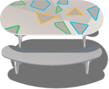 Столик со скамьями детский Визави МД050.00 для игровой площадки, фото 2