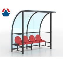 Скамейка для запасных игроков на 4 места (с навесом из поликарбоната)