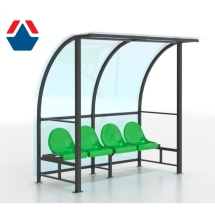 Скамейка для запасных игроков на 4 места (с навесом из поликарбоната)