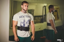 Пояс для пауэрлифтинга 100 мм, со скобой, трехслойный