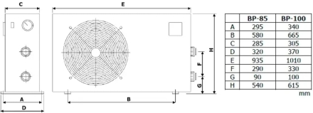 Тепловой насос Mountfield Azuro BP 120NR + WiFi 12 кВт, фото 7