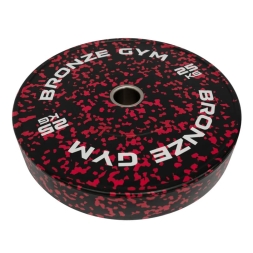 Диск бамперный BRONZE GYM камуфляж красный 25кг, фото 2