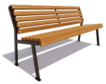 Скамейка парковая Ретро без подлокотников, сосна 2 м