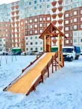 Зимняя деревянная горка TORUDA Север-5 (скат 5 м)