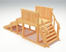 Зимняя деревянная горка “Зима wood” – 1