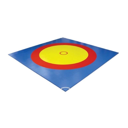 Борцовский ковёр 12х12 Трёхцветный, маты НПЭ плотностью 140 кг/м3, фото 1