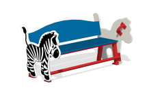 Лавочка Зебра МФ-32.14Х для детской площадки