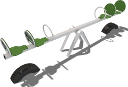 Качели-балансир 4х местные Квартет Papercut КЧ003.00.1 для детской площадки, фото 1