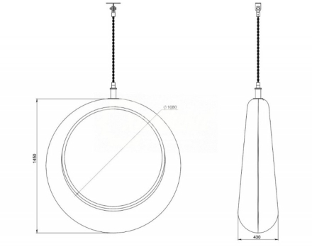 Качели подвесные Люмус с подсветкой, подсветка RGB/W, фото 3