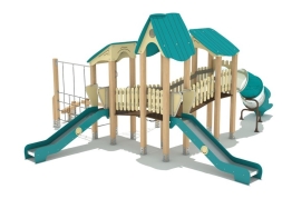 Игровой комплекс ДГ-51 от 6 лет для детской площадки Лиственница Игровой комплекс ДГ-51 от 6 лет для детской площадки Лиственница