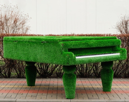 Топиари рояль с логотипом Без пуфа- газон Deluxe, фото 3