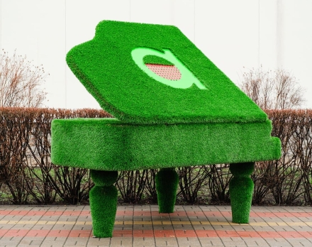 Топиари рояль с логотипом Без пуфа- газон Deluxe, фото 2