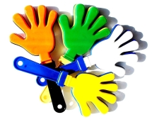 Ладошка-трещотка для болельщиков Н-19см Ладошка-трещотка для болельщиков Н-19см