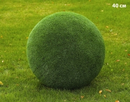 Топиари Шар в виде куста туи, 70 см - газон Eco, фото 2