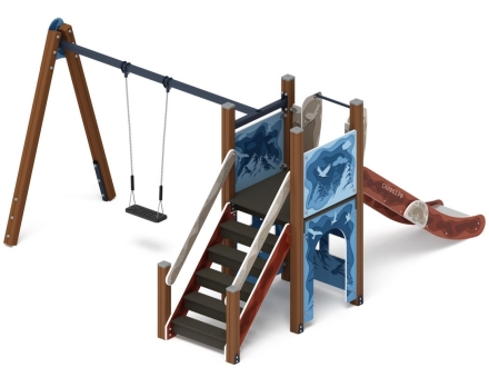 Детская игровая площадка Счастливое детство (Алтай) горка Н 1200 ДИК 2.01.01-04, фото 2