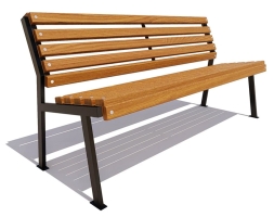 Скамейка парковая Ретро без подлокотников, сосна 2,5 м, фото 3 Скамейка парковая Ретро без подлокотников, сосна 2,5 м, фото 3