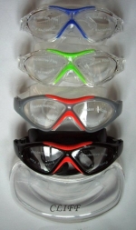 Очки-полумаска для плавания A108, цвет микс
